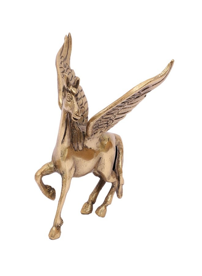 Two Moustaches Brass Flying Angel Horse Showpiece, Showpiece for Home Decor, Living Room Decor, Standard, Antique, Pack of 1 - Image 4